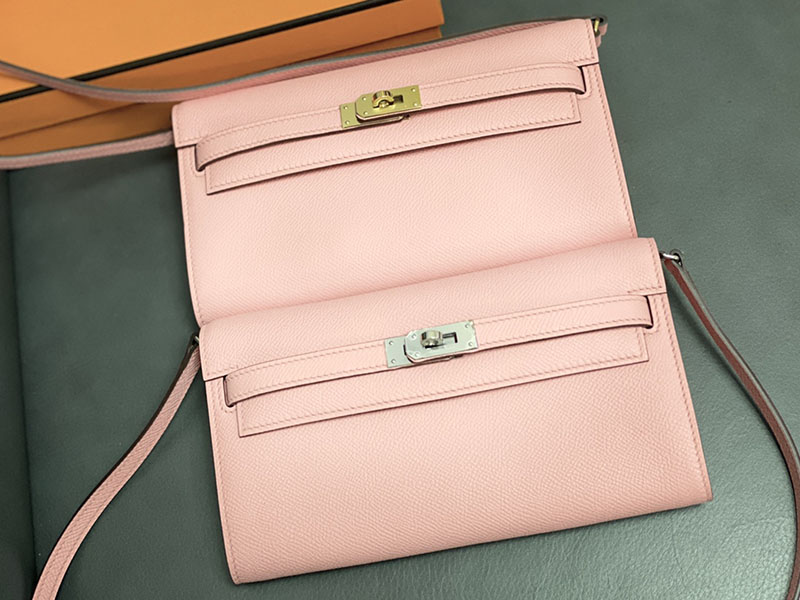 エルメス ケリーウォレット ロング 定価 HERMES ケリーウォレット ロング トゥーゴー ローズサクラ ヴォーエプソン ゴールド金具 2524328 - 画像 (2)