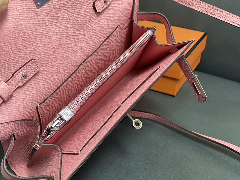 エルメス ケリー トゥー ゴー 定価 HERMES ケリーウォレット ロング トゥーゴー ローズサクラ ヴォーエプソン シルバー金具 2524329 - 画像 (3)