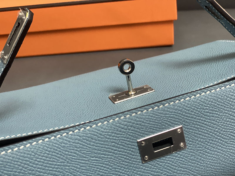 エルメス ケリー トゥー ゴー 定価 HERMES ケリーウォレット ロング トゥーゴー ブルージーン ヴォーエプソン シルバー金具 2524330 - 画像 (7)