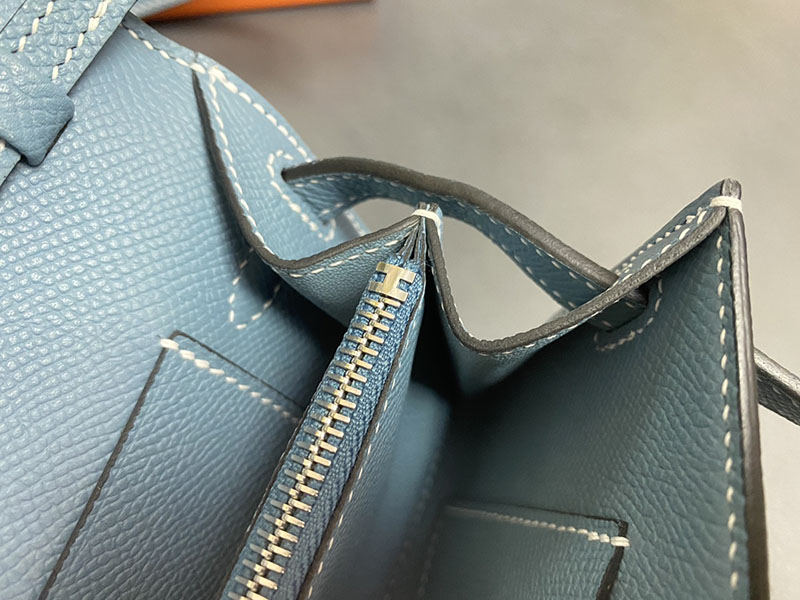 エルメス ケリー トゥー ゴー 定価 HERMES ケリーウォレット ロング トゥーゴー ブルージーン ヴォーエプソン シルバー金具 2524330 - 画像 (4)