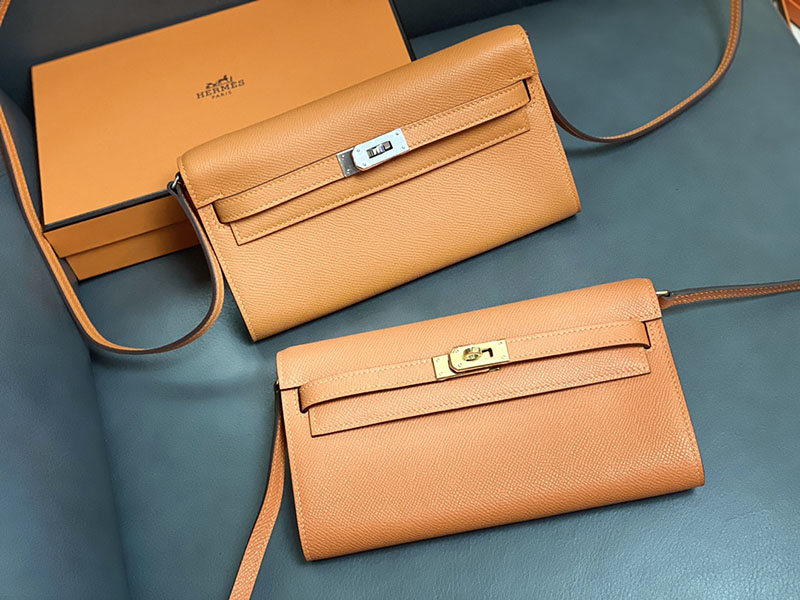 エルメス ケリー トゥー ゴー 定価 HERMES ケリーウォレット ロング トゥーゴー オレンジ ヴォーエプソン シルバー金具 2524332 - 画像 (2)