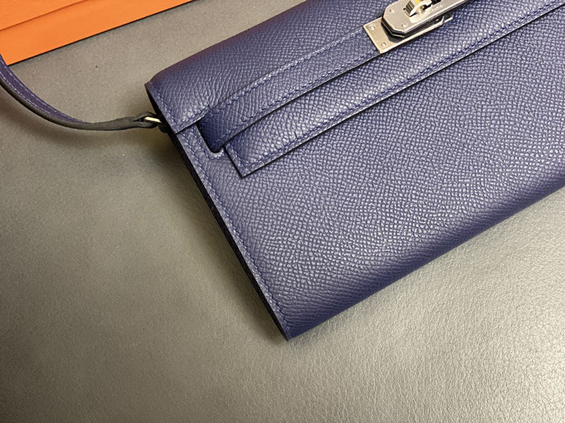 エルメス ケリー トゥー ゴー 定価 HERMES ケリーウォレット ロング トゥーゴー ブルーブライトン ヴォーエプソン シルバー金具 2524334 - 画像 (9)