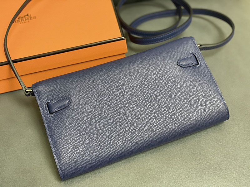 エルメス ケリー トゥー ゴー 定価 HERMES ケリーウォレット ロング トゥーゴー ブルーブライトン ヴォーエプソン シルバー金具 2524334 - 画像 (7)