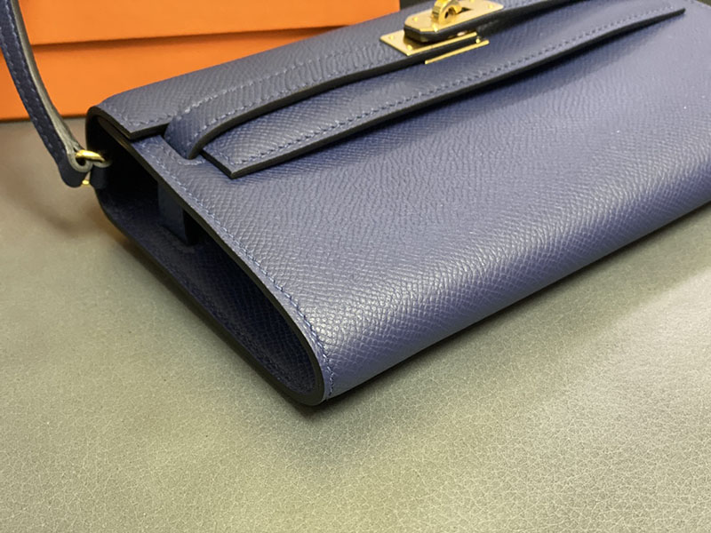 エルメス ケリーウォレット ロング 定価 HERMES ケリーウォレット ロング トゥーゴー ブルーブライトン ヴォーエプソン ゴールド金具 2524335 - 画像 (9)