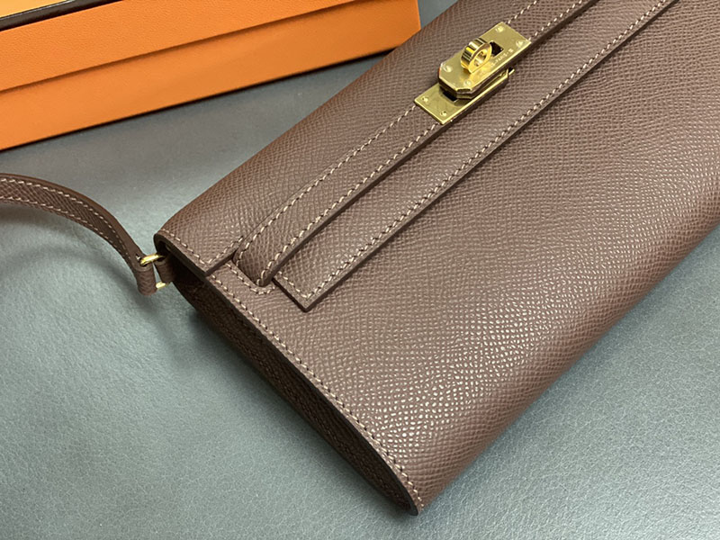 エルメス ケリーウォレット ロング 定価 HERMES ケリーウォレット ロング トゥーゴー ブラウン ヴォーエプソン ゴールド金具 2524336 - 画像 (9)