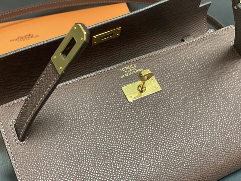 エルメス ケリーウォレット ロング 定価 HERMES ケリーウォレット ロング トゥーゴー ブラウン ヴォーエプソン ゴールド金具 2524336 - 画像 (6)