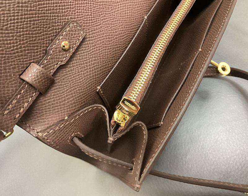 エルメス ケリーウォレット ロング 定価 HERMES ケリーウォレット ロング トゥーゴー ブラウン ヴォーエプソン ゴールド金具 2524336 - 画像 (4)