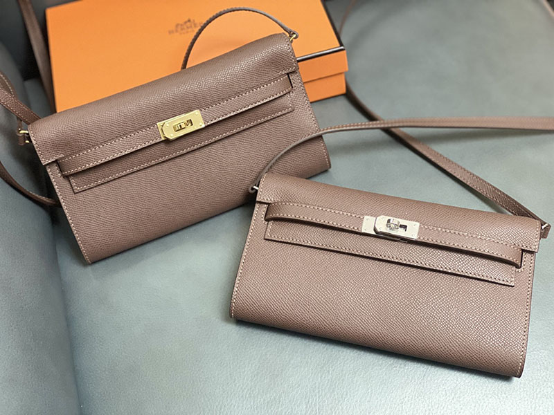 エルメス ケリーウォレット ロング 定価 HERMES ケリーウォレット ロング トゥーゴー ブラウン ヴォーエプソン ゴールド金具 2524336 - 画像 (2)