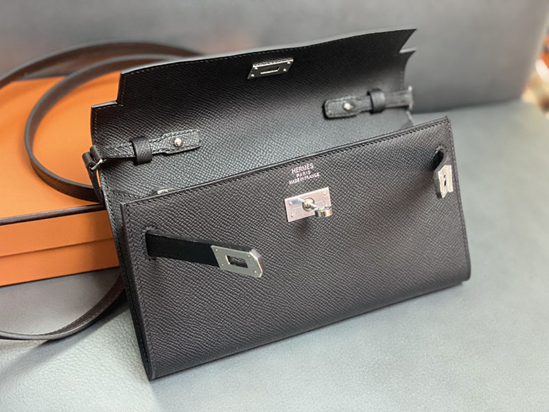 エルメス ケリー トゥー ゴー 定価 HERMES ケリーウォレット ロング トゥーゴー 黒 ブラック ヴォーエプソン シルバー金具 2524338 - 画像 (7)