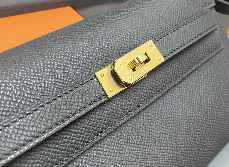 エルメス ケリーウォレット ロング 定価 HERMES ケリーウォレット ロング トゥーゴー 黒 ブラック ヴォーエプソン ゴールド金具 2524339 - 画像 (8)