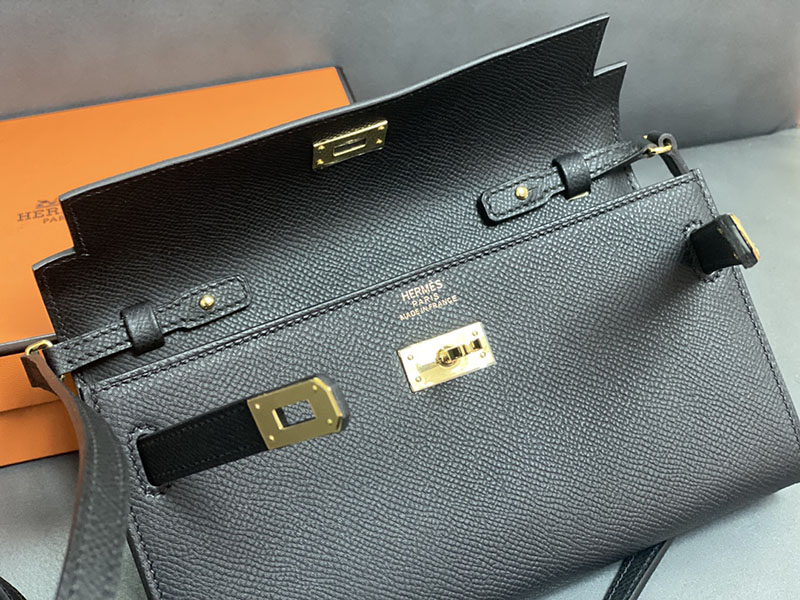 エルメス ケリーウォレット ロング 定価 HERMES ケリーウォレット ロング トゥーゴー 黒 ブラック ヴォーエプソン ゴールド金具 2524339 - 画像 (6)