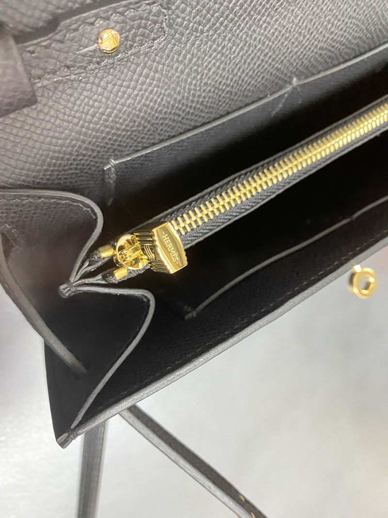 エルメス ケリーウォレット ロング 定価 HERMES ケリーウォレット ロング トゥーゴー 黒 ブラック ヴォーエプソン ゴールド金具 2524339 - 画像 (5)
