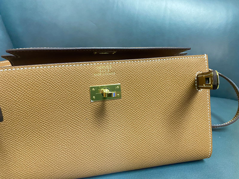 エルメス ケリーウォレット ロング 定価 HERMES ケリーウォレット ロング トゥーゴー ゴールド ヴォーエプソン ゴールド金具 2524340 - 画像 (5)