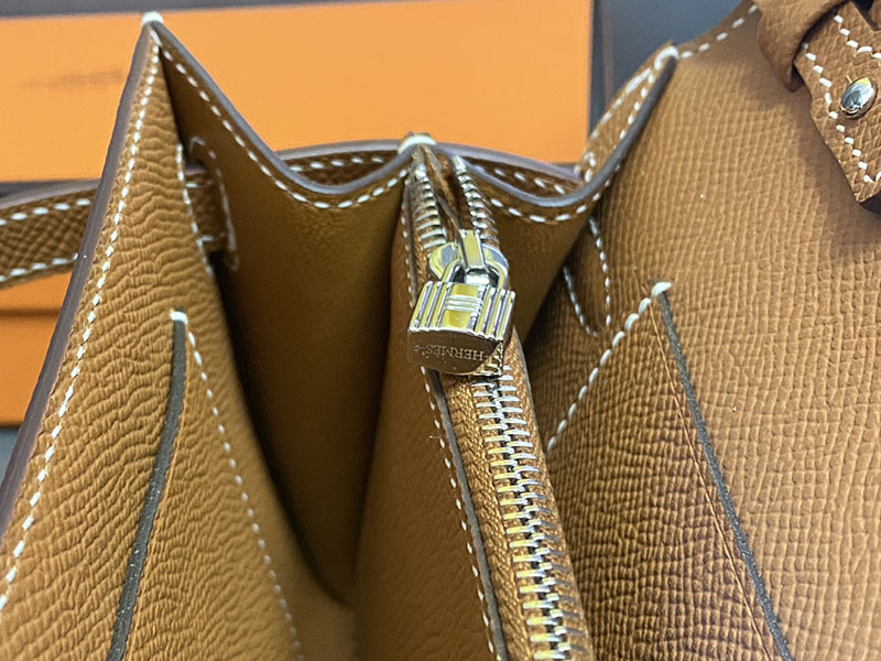 エルメス ケリー トゥー ゴー 定価 HERMES ケリーウォレット ロング トゥーゴー ゴールド ヴォーエプソン シルバー金具 2524341 - 画像 (4)