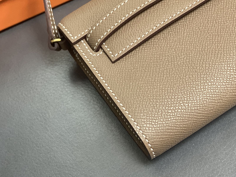 エルメス ケリーウォレット ロング 定価 HERMES ケリーウォレット ロング トゥーゴー エトゥープ ヴォーエプソン ゴールド金具 2524342 - 画像 (9)