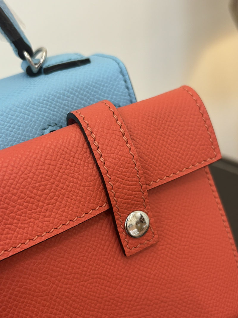 エルメス ケリードール 定価 HERMES ケリードールピクト ブルーノール/ブラック/ホワイト/カプシーヌ エプソン シルバー金具 2524386 - 画像 (4)