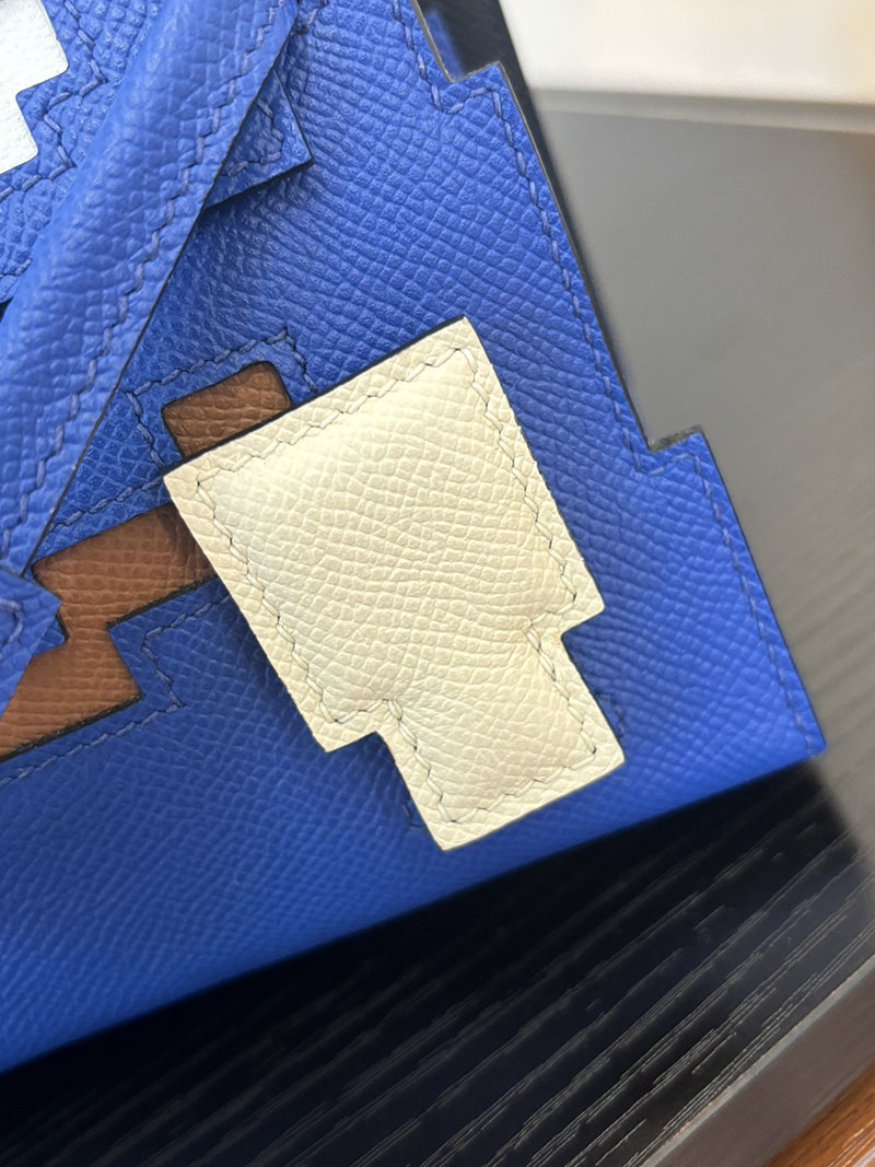 エルメス ケリードール 定価 HERMES ケリードールピクト ブルーロイヤル/ナタ/ゴールド/ブルーインディゴ エプソン シルバー金具 2524389 - 画像 (2)