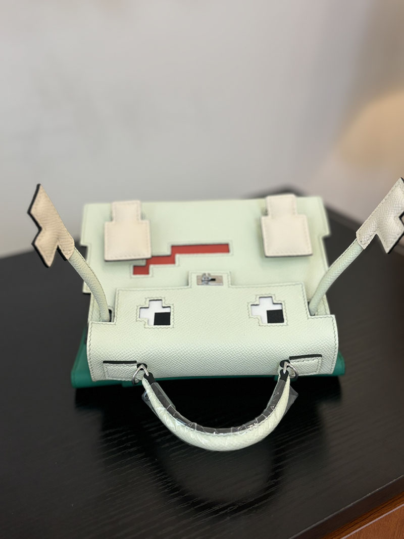 エルメス ケリードール 定価 HERMES ケリードールピクト ヴェールフィズ×ヴェールエイド×ナタ×ローズテキサス エプソン シルバー金具 2524390 - 画像 (5)