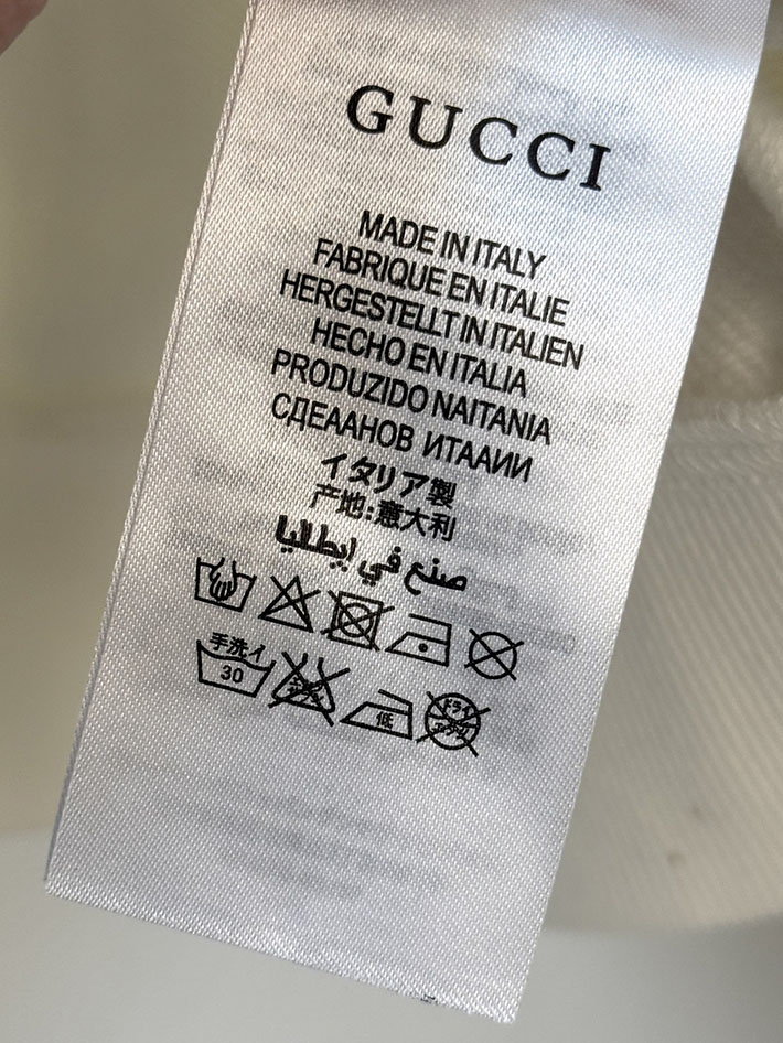 GUCCI グッチ コットンジャージー プリント フーデッド スウェットシャツ ホワイト 2524554 グッチ パーカー アウトレット - 画像 (3)