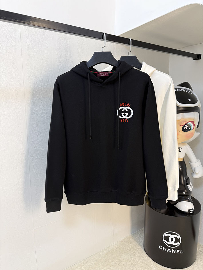 GUCCI グッチ コットンジャージー プリント フーデッド スウェットシャツ ホワイト 2524554 グッチ パーカー アウトレット - 画像 (2)