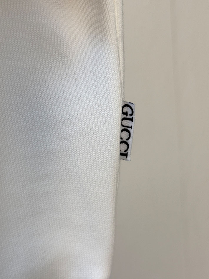 GUCCI グッチ コットンジャージー プリント フーデッド スウェットシャツ ホワイト 2524554 グッチ パーカー アウトレット - 画像 (6)