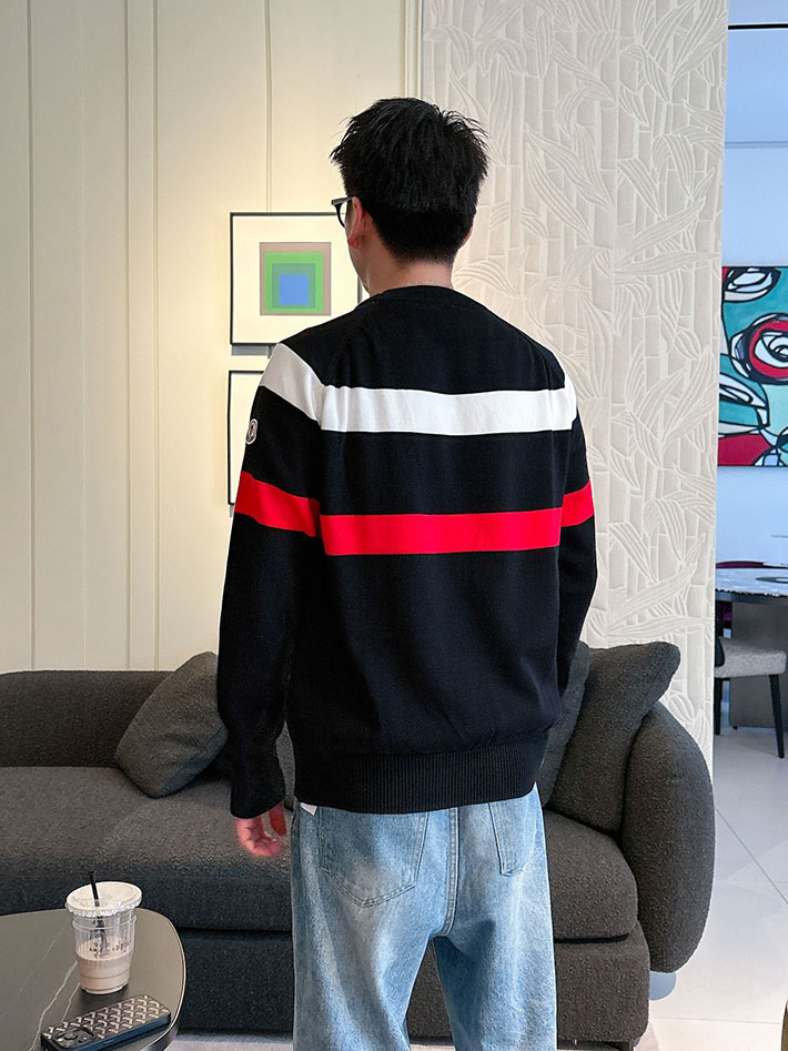 最高級モンクレールスーパーコピー モンクレールトレーナーコピー セーター ブラック/ホワイト/レッド 2524609 モンクレール 服 メンズ - 画像 (9)