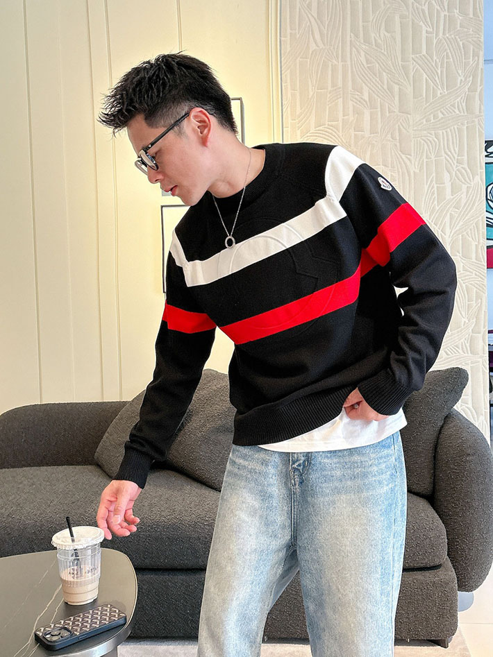 最高級モンクレールスーパーコピー モンクレールトレーナーコピー セーター ブラック/ホワイト/レッド 2524609 モンクレール 服 メンズ - 画像 (8)