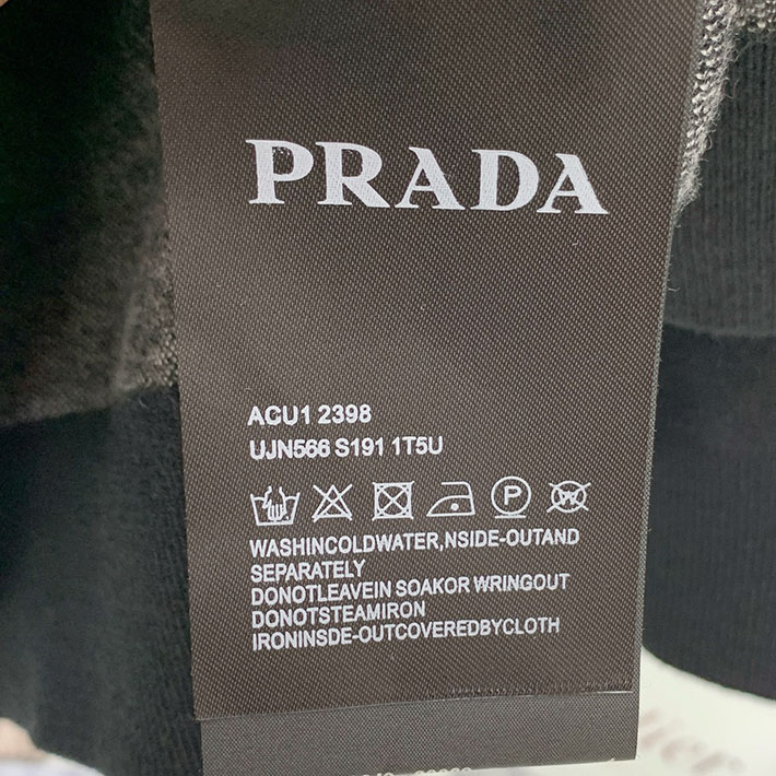 最高級プラダスーパーコピー PRADA ニット セーター メンズ コットン ローゲージ 長袖 ブラック 2524728 プラダ ニット - 画像 (2)