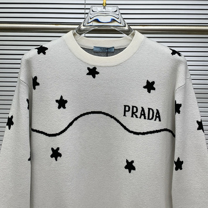最高級プラダスーパーコピー PRADA ニット セーター メンズ コットン ローゲージ 長袖 ホワイト 2524729 プラダ ニット - 画像 (9)