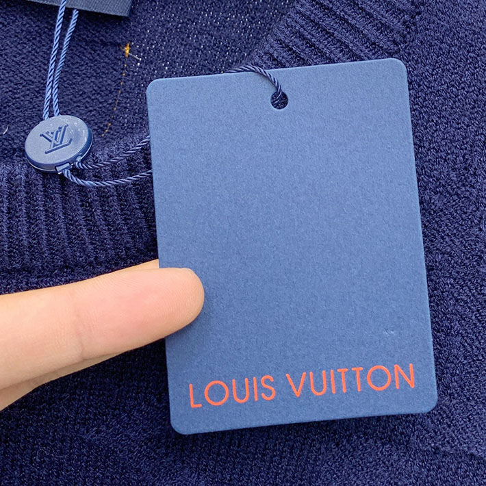 最高級ルイヴィトンスーパーコピー モノグラムロングスリーブコットンクルーネック ブルー 2524734 ルイ ヴィトン ニット 新作 - 画像 (8)