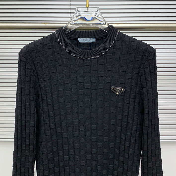 最高級プラダスーパーコピー PRADA 長袖スウェット ロゴ トライアングルモチーフ ブラック 2524735 プラダ ニット レディース - 画像 (9)