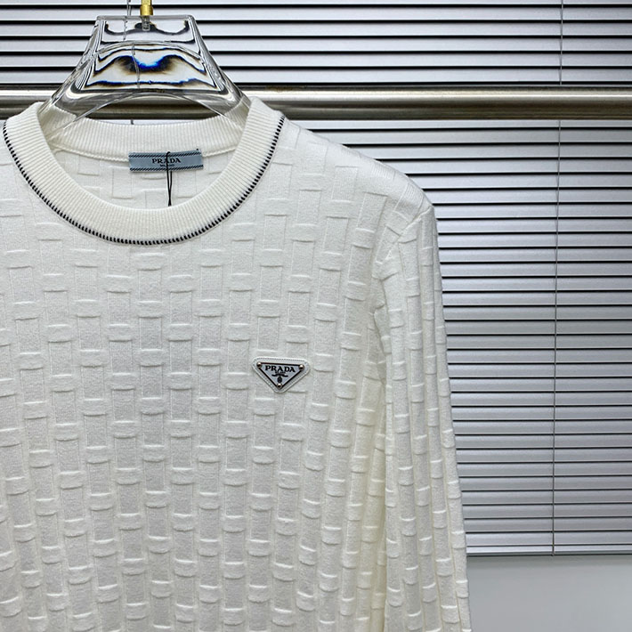 最高級プラダスーパーコピー PRADA 長袖スウェット ロゴ トライアングルモチーフ ホワイト 2524736 プラダ ニット レディース - 画像 (7)