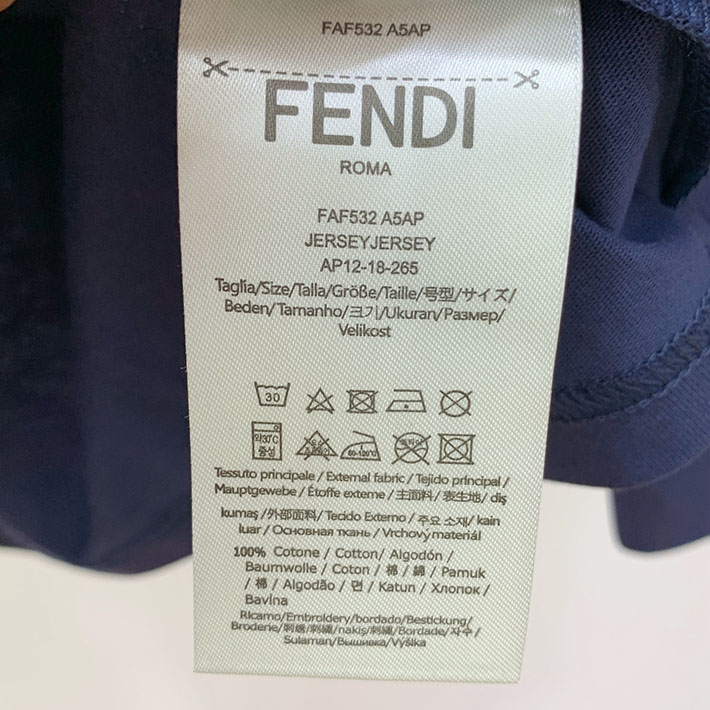 最高級フェンディスーパーコピー キッズ 子供服 ジュニア ユニセックス可 トップス ロンT 長袖Tシャツ ブルー 2524755 FENDI Tシャツ アウトレット - 画像 (2)