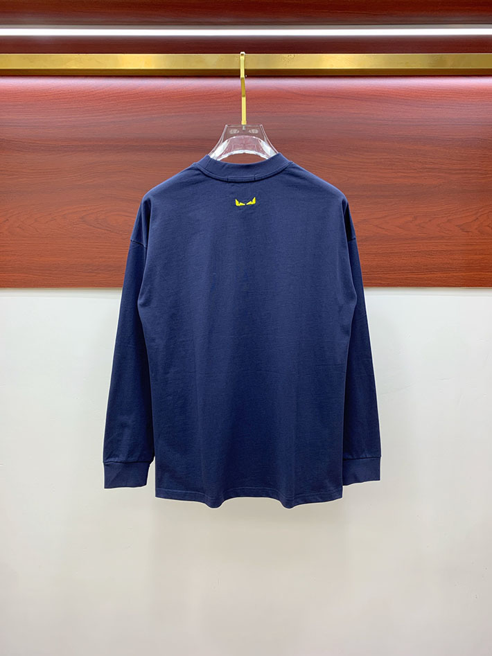 最高級フェンディスーパーコピー キッズ 子供服 ジュニア ユニセックス可 トップス ロンT 長袖Tシャツ ブルー 2524755 FENDI Tシャツ アウトレット - 画像 (4)