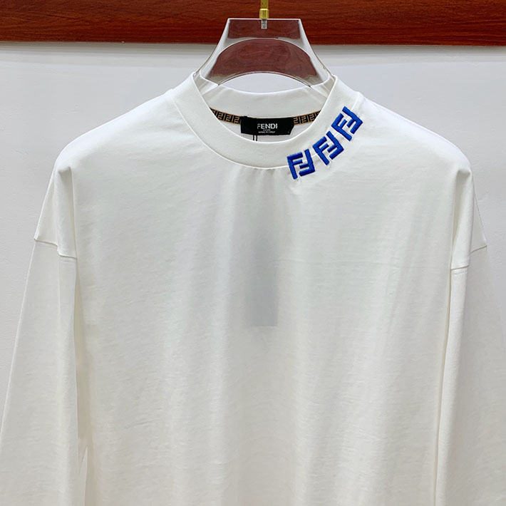 最高級フェンディスーパーコピー キッズ 子供服 ジュニア ユニセックス可 トップス ロンT 長袖Tシャツ ホワイト 2524756 FENDI Tシャツ アウトレット - 画像 (10)