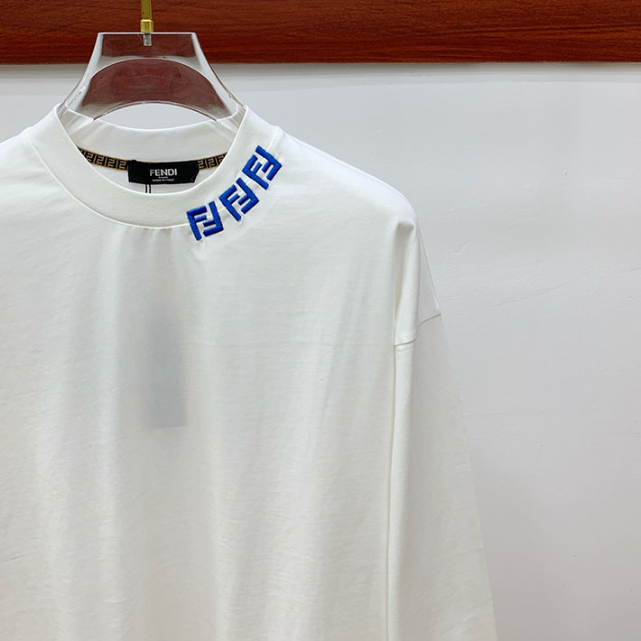 最高級フェンディスーパーコピー キッズ 子供服 ジュニア ユニセックス可 トップス ロンT 長袖Tシャツ ホワイト 2524756 FENDI Tシャツ アウトレット - 画像 (8)