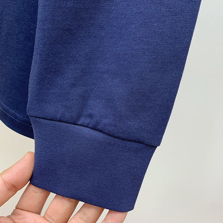 最高級MiuMiuスーパーコピー MiuMiu Tシャツ 長袖 カットソー コットン ロゴT クルーネック ブルー 2524759 Miumiu Tシャツ アウトレット - 画像 (5)