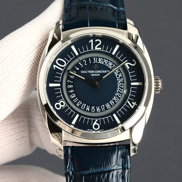 最高級ヴァシュロンコンスタンタンスーパーコピー ケ・ド・リル 4500S/000A-B364 ブルー メンズ 腕時計 - 画像 (9)