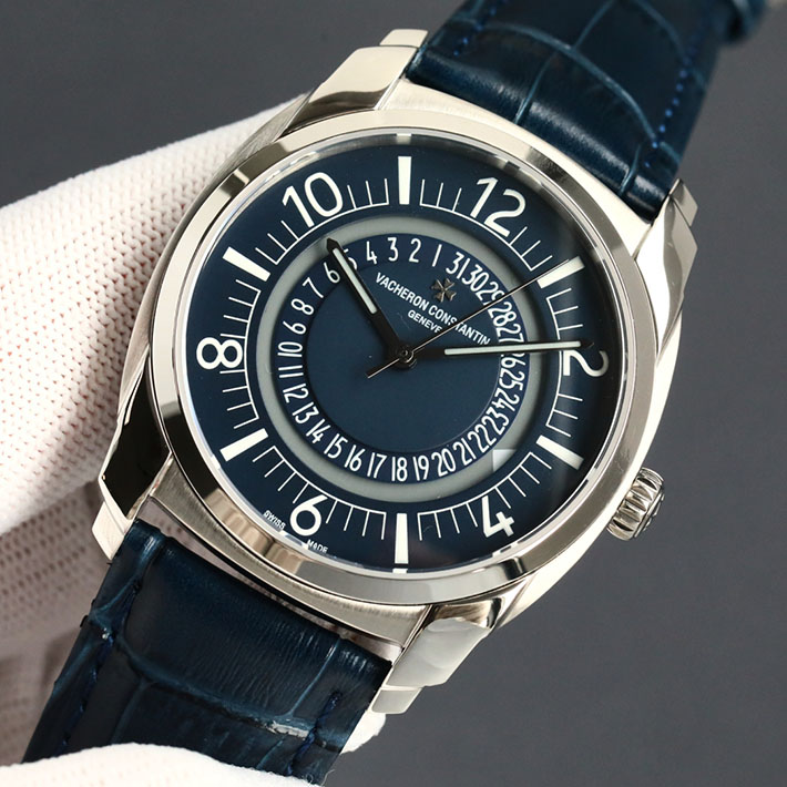 最高級ヴァシュロンコンスタンタンスーパーコピー ケ・ド・リル 4500S/000A-B364 ブルー メンズ 腕時計 - 画像 (8)