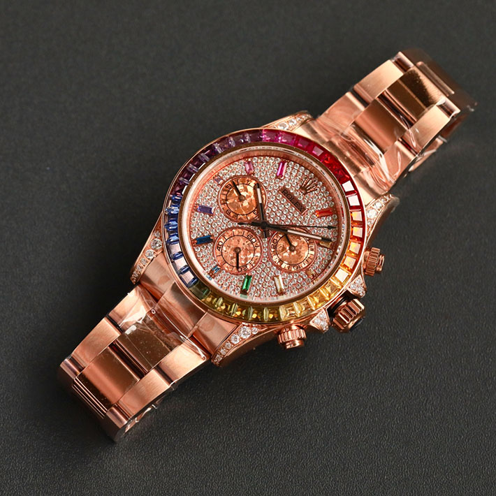 最高級ロレックススーパーコピー Cosmograph Daytona Rainbow Full Pave Diamond コスモグラフ デイトナ レインボー 116595RBOW - 画像 (9)