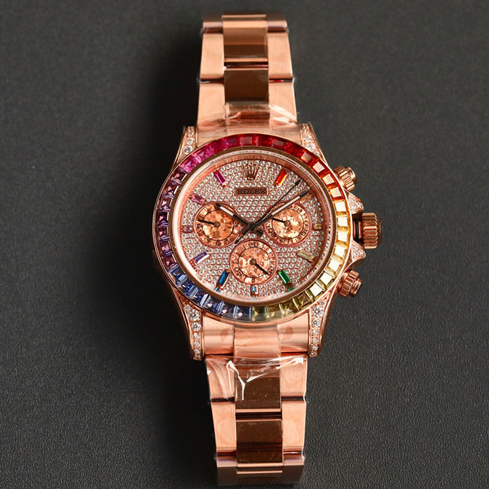 最高級ロレックススーパーコピー Cosmograph Daytona Rainbow Full Pave Diamond コスモグラフ デイトナ レインボー 116595RBOW - 画像 (8)