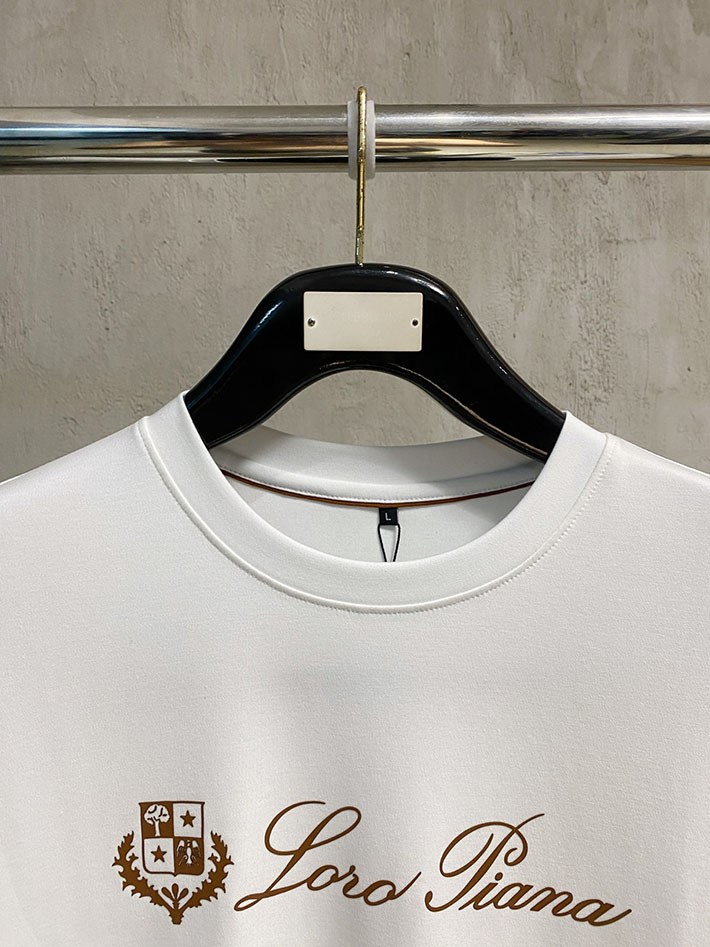 最高級ロロ・ピアーナスーパーコピー LoroPiana メンズ Tシャツ 長袖 クルーネック ホワイト 2524819 ロロピアーナ t シャツ メンズ - 画像 (9)