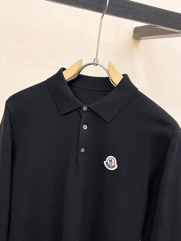 最高級モンクレールスーパーコピー MONCLER ワンポイント ポロシャツ 長袖 ブラック 2524878 モンクレール ポロシャツ アウトレット - 画像 (9)