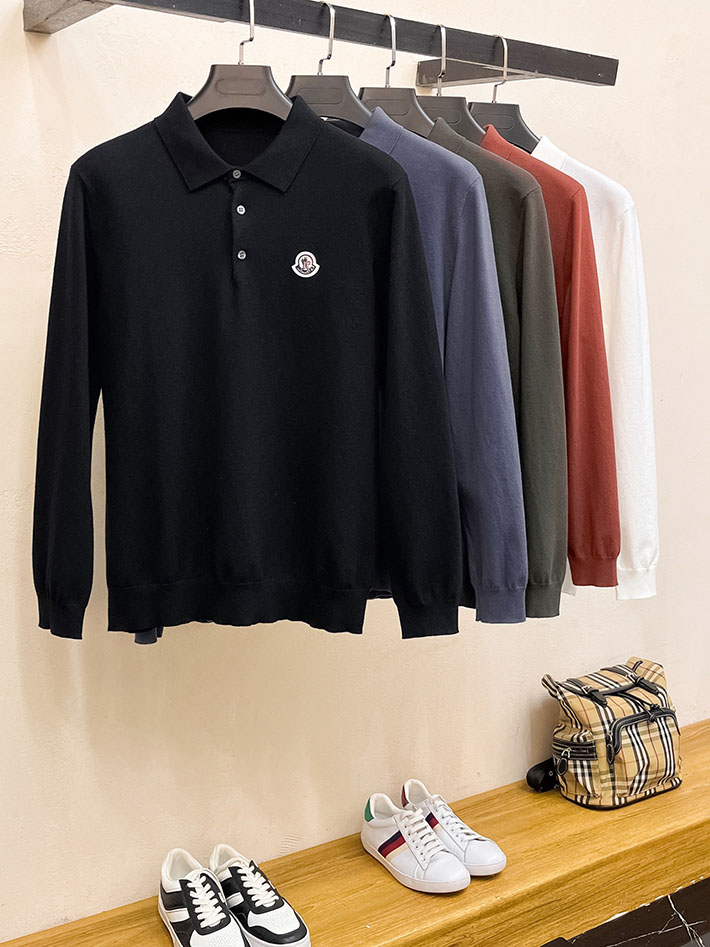 最高級モンクレールスーパーコピー MONCLER ワンポイント ポロシャツ 長袖 ブラック 2524878 モンクレール ポロシャツ アウトレット - 画像 (2)