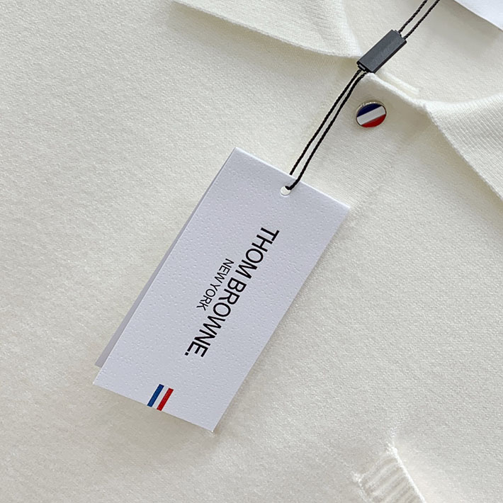 最高級トムブラウンスーパーコピー Thom Browne メンズ ポロシャツ ホワイト 2524894 トムブラウン ポロシャツ メンズ - 画像 (7)