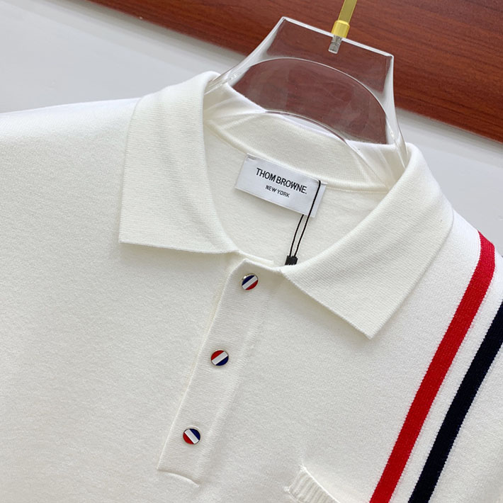 最高級トムブラウンスーパーコピー Thom Browne メンズ ポロシャツ ホワイト 2524894 トムブラウン ポロシャツ メンズ - 画像 (5)