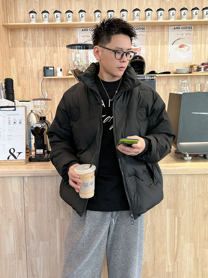 最高級ルイヴィトンスーパーコピー Vuitton リバーシブル パファージャケット ブラック 2524909 ヴィトン ダウン メンズ - 画像 (9)