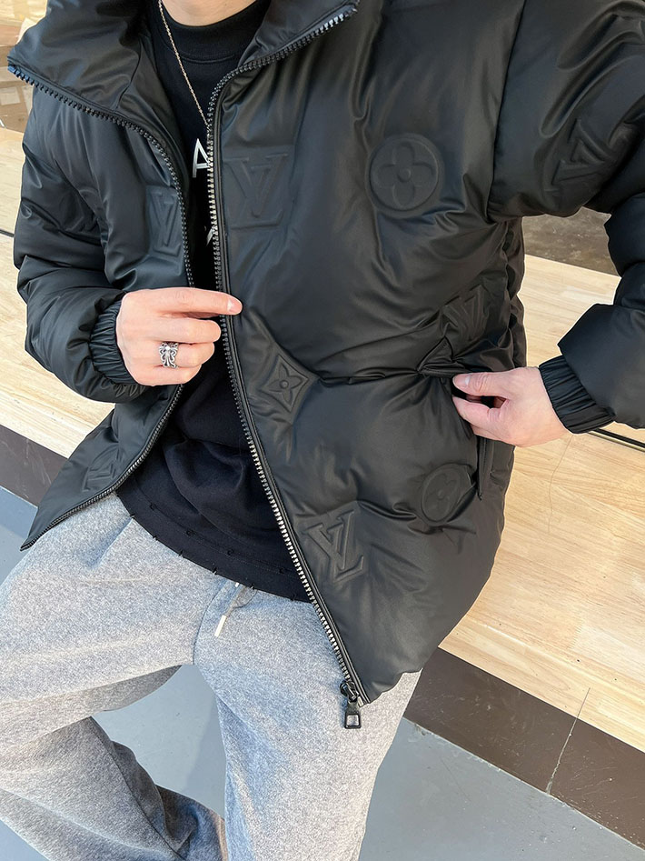 最高級ルイヴィトンスーパーコピー Vuitton リバーシブル パファージャケット ブラック 2524909 ヴィトン ダウン メンズ - 画像 (7)