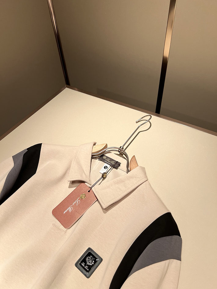最高級ロロ・ピアーナスーパーコピー LoroPiana 長袖ポロシャツ ロングスリーブ トップス ベージュ 2524966 ロロピアーナ 長袖 ポロシャツ - 画像 (5)