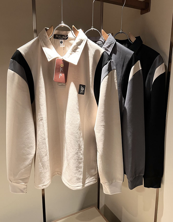 最高級ロロ・ピアーナスーパーコピー LoroPiana 長袖ポロシャツ ロングスリーブ トップス ブラック 2524967 ロロピアーナ 長袖 ポロシャツ - 画像 (9)